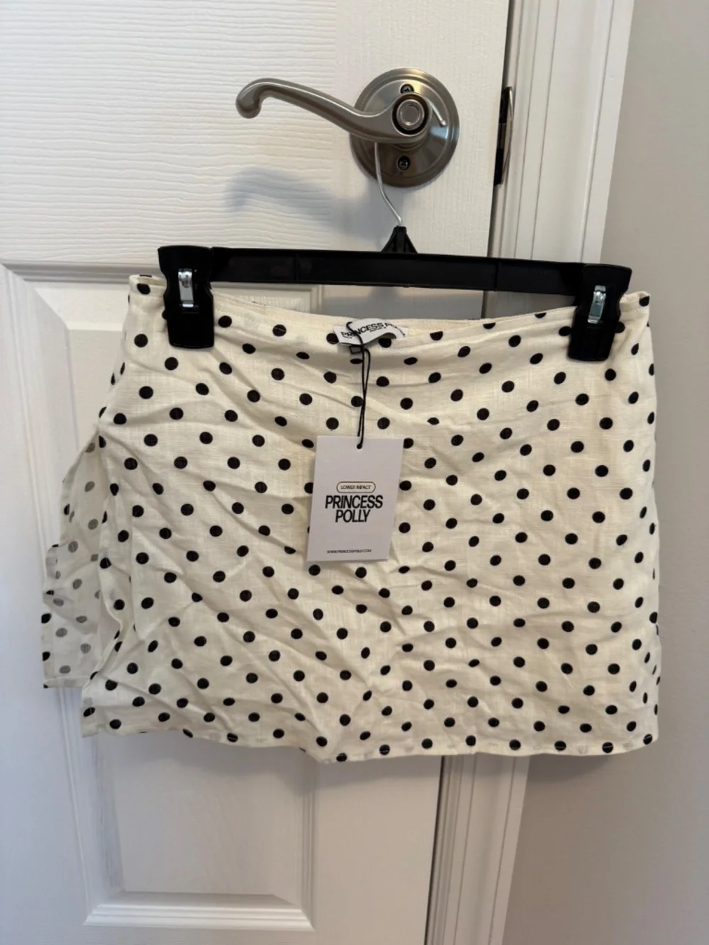 Princess Polly Adios Linen Blend Skort Polka Dot